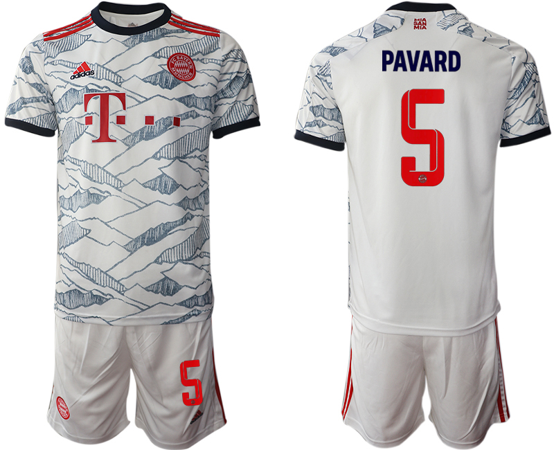 Men 2021-2022 Club Bayern Munich away white #5 Soccer Jersey